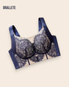 Brasier Longline con Costuras y Alto Soporte - Brallete Azul Brasier Longline