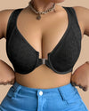 Brasier Bralette Push-Up Sin Relleno Cierre Frontal Cineraria - Brallete Brasier Push-Up