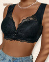 Brasier Longline Cierre Frontal Sin Varilla Angélica - Brallete Negro Brasier Longline