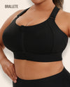 Brasier Deportivo Sin Varillas Con Relleno Eléa - Brallete Negro Brasier Deportivo