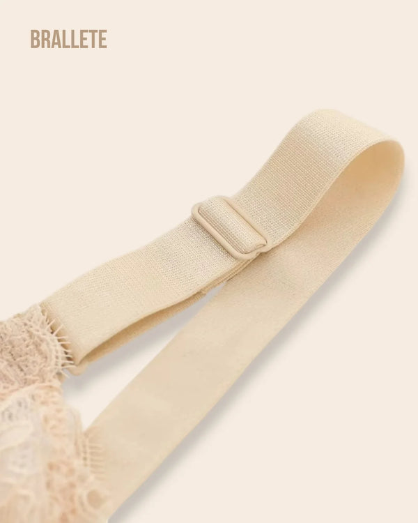 Brasier Bralette de Encaje con Varillas Flexibles y Soporte Alto - Brallete Brasier Bralette