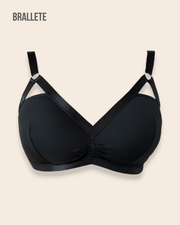 Brasier Bralette Sin Relleno y Sin Varillas Florinda - Brallete Negro Brasier Bralette
