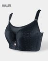 Brasier Push-Up con Varillas y Cierre Trasero | Brallete Negro Brasier Push-Up