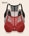 Brasier Bralette Racerback Copacabana - Compra 2 y Lleva 3 Rojo + Nude + Negro Brasier Bralette