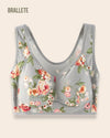 Brasier Top Sin Varillas Con Relleno - Brallete Verde Brasier Top