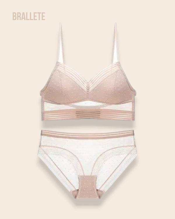 Conjunto Lencería Sin Relleno Valerie - Brallete Nude Conjunto de Lencería