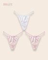 Panty Sin Costuras Cintura Baja Tulip - Compra 1 y Lleva 3 2x Rosa + Blanco Panties