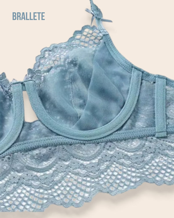 Conjunto Lencería Sin Relleno Valmira - Brallete Conjunto de Lencería