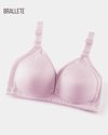Brasier de Lactancia sin Varillas y Transpirable Rosa Talla de copa única Brasier de Lactancia