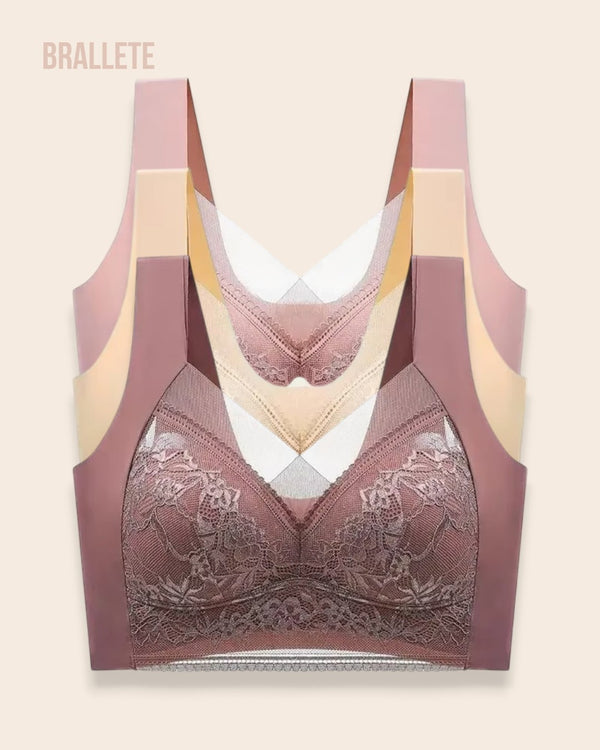 Brasier Top Sin Varillas Lavanda – Compre 2 y Lleve 3 Rosa + Nude + Marrón Brasier Top