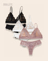 Conjunto De Lencería Sin Varillas Sin Relleno Orquídea – Compre 2 y Lleva 3 Conjunto de Lencería