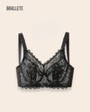Brasier Bralette Push-Up con Varillas y Ajustable - Brallete Negro Brasier Bralette