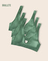 Brasier Top Sin Varillas con Rellenos Removibles – Kit 3 Brasieres 3x Verde Brasier Top