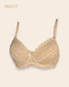 Brasier Bralette de Encaje Sin Relleno Eufrasia - Brallete Beige C Brasier Bralette