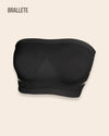 Brasier Sin Tirantes Sin Costuras Malvona - Brallete Negro Brasier Sin Tirantes