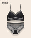Conjunto Lencería Sin Relleno Valerie - Brallete Negro Conjunto de Lencería