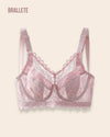 Brasier Bralette Push-Up con Varillas y Ajustable - Brallete Rosa Brasier Bralette