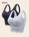 Brasier Longline Con Encaje Sin Varillas – Compra 1 y Llévate 2 Negro + Gris Brasier Longline