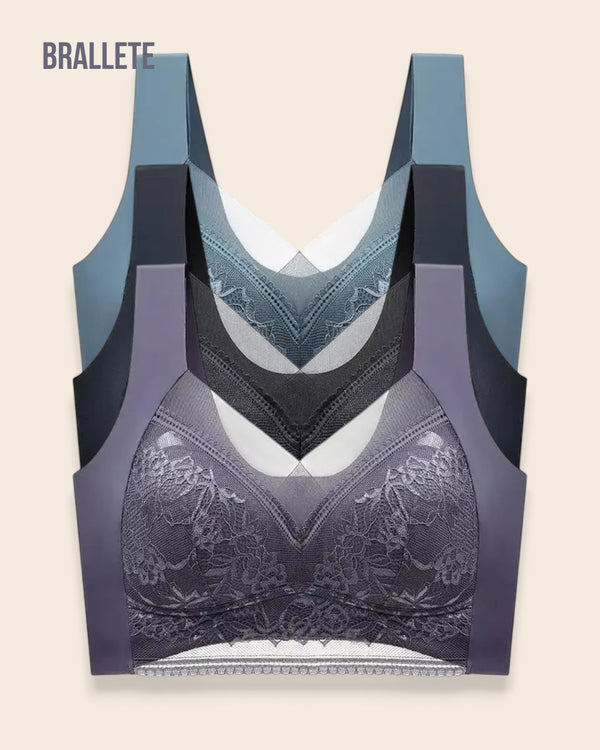 Brasier Top Sin Varillas Lavanda – Compre 2 y Lleve 3 Azul + Negro + Gris Brasier Top