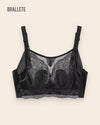 Brasier Bralette de Encaje Sin Relleno - Brallete Negro Brasier Bralette
