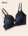 Brasier Bralette Soporte Alto Gerbera - Kit 2 Piezas Negro + Azul Brasier Bralette