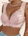 Brasier Longline Cierre Frontal Sin Varilla Angélica - Brallete Rosa Brasier Longline