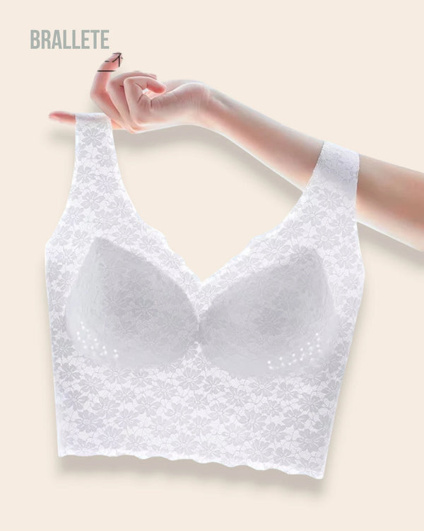 Brasier Top Con Encaje Sin Varillas Violeta - Brallete Brasier Top