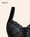 Brasier Bralette Push-Up Con Encaje Sin Varillas Sáfira - Brallete Brasier Push-Up