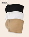 Brasier Sin Tirantes Sin Varillas Muguet - Compra 2 y Lleva 3 Negro + Blanco +Nude Brasier Sin Tirantes