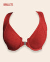 Brasier Bralette Push-Up Sin Relleno Cierre Frontal Cineraria - Brallete Rojo Brasier Push-Up