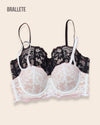 Brasier Balconette Con Relleno y Varillas Adelfa - Compra 1 y Lleva 2 Negro + Blanco Brasier Balconette