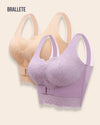 Brasier Longline Con Encaje Sin Varillas – Compra 1 y Llévate 2 Nude + Rosa Brasier Longline