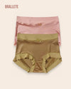 Panties Cintura Alta Marigold - Compra 3 y Lleva 6 Rosa + Marrón Panties