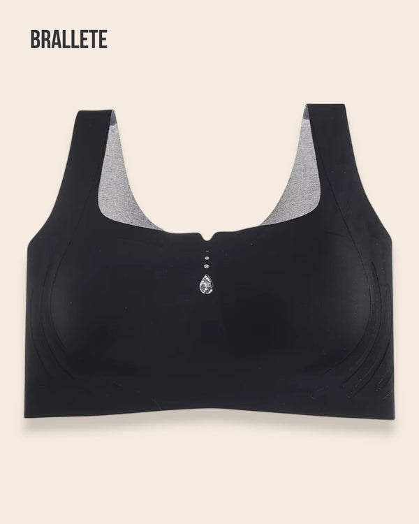 Brasier Sin Costuras Sin Varillas Con Relleno - Brallete Negro Brasier Sin Costuras
