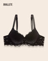 Brasier Push-Up Con Relleno Anémona - Brallete Negro Brasier Push-Up