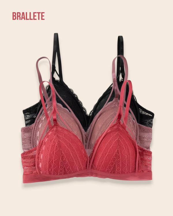 Brasier Push-Up Con Relleno Florencia Compra 2 y Lleva 3 Negro + Vino + Rojo Brasier Push-Up