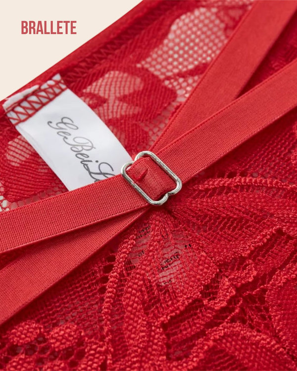 Conjunto Lencería Sin Relleno Rosalina - Brallete Conjunto de Lencería