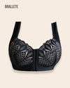 Brasier Bralette Push-Up Con Encaje Sin Varillas Sáfira - Brallete Negro Brasier Push-Up