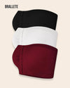 Brasier Sin Tirantes Sin Varillas Muguet - Compra 2 y Lleva 3 Negro + Blanco + Vino Brasier Sin Tirantes
