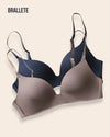 Brasier Bralette Soporte Alto Gerbera - Kit 2 Piezas Azul + Café Brasier Bralette