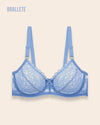 Brasier Bralette de Encaje Sin Relleno Eufrasia - Brallete Azul C Brasier Bralette