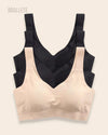 Brasier Sin Costuras Con Relleno Removible - Kit 3 Brasieres Negro + Negro+ Nude Brasier Sin Costuras