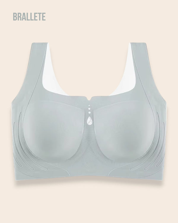 Brasier Sin Costuras Sin Varillas Con Relleno - Brallete Gris Brasier Sin Costuras