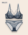 Conjunto Lencería Sin Relleno Calíope - Brallete Azul Conjunto de Lencería