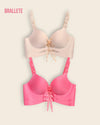 Brasier sin Costuras sin Varillas - Kit 4 Brasiers 2x Rosa + 2x Nude Brasier Sin Costuras