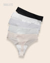 Panties Sin Costuras Cintura Regular Bluebell - Compra 2 y Lleva 5 Negro + Nude + Verde + Gris + Blanco Panties