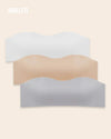 Brasier Sin Costuras con Tirantes Removibles - Compre 2 y Lleve 3 blanco + nude + gris Brasier Sin Costuras