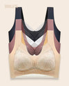 Brasier Top Sin Varillas Lavanda – Compre 2 y Lleve 3 Negro + Marrón + Nude Brasier Top