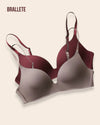 Brasier Bralette Soporte Alto Gerbera - Kit 2 Piezas Borgoña + Café Brasier Bralette
