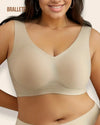Brasier Bralette Sin Varillas Sin Costuras Flor de Nube - Brallete Beige Brasier Bralette